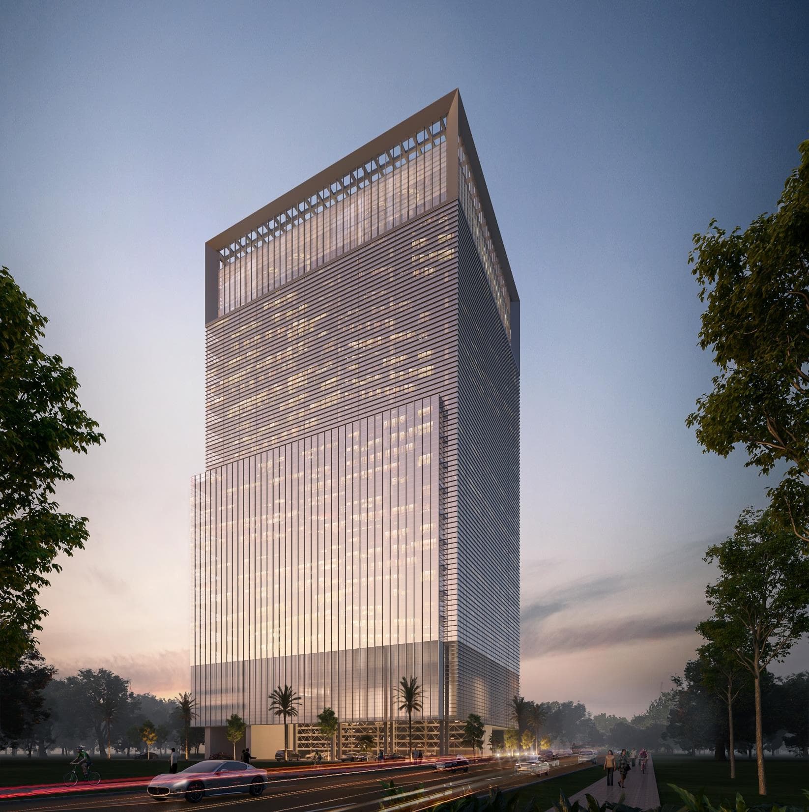 View of the Kohinoor Business Tower from the outside.