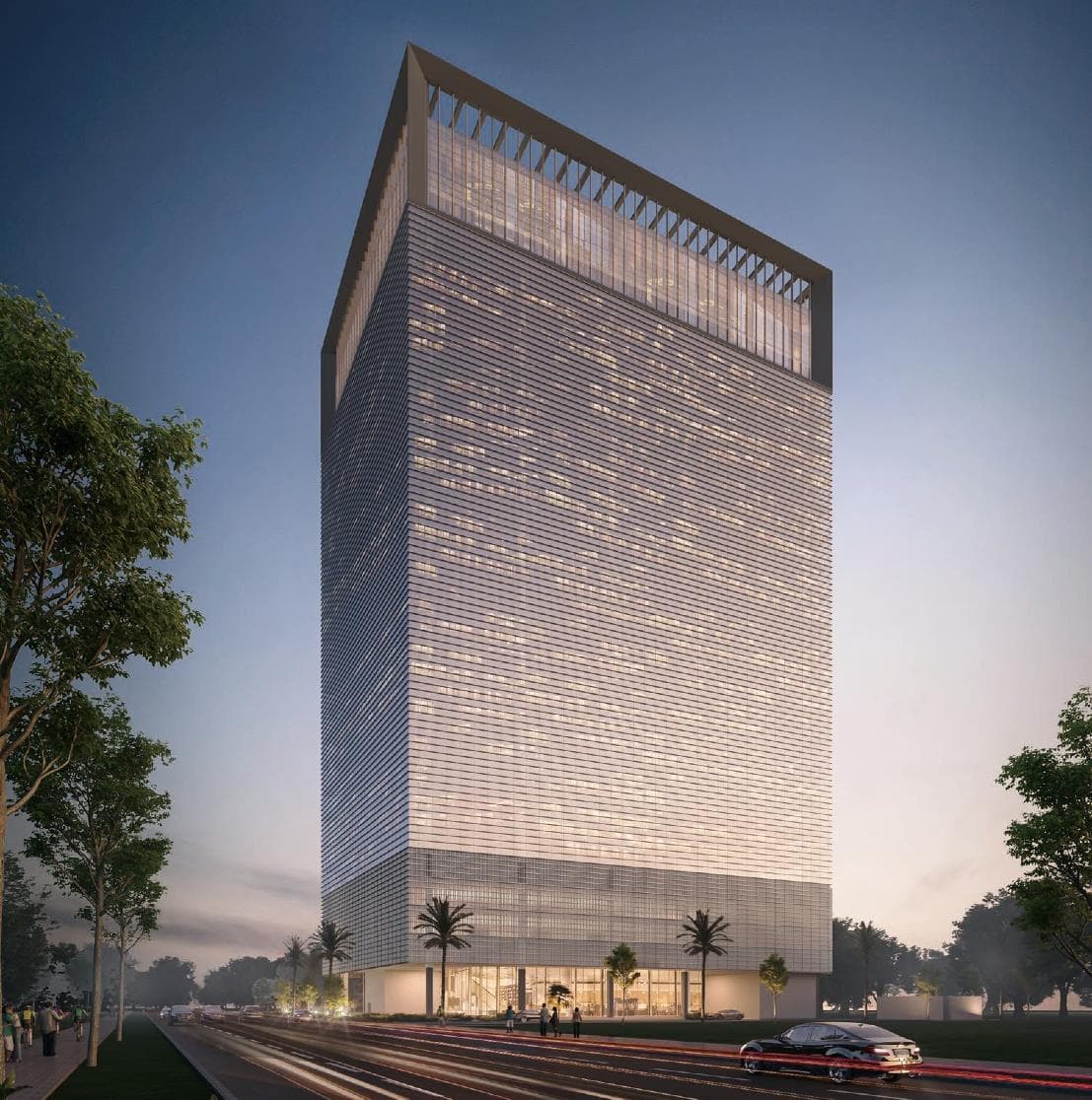Interior of a large, empty office space in Kohinoor Business Tower.