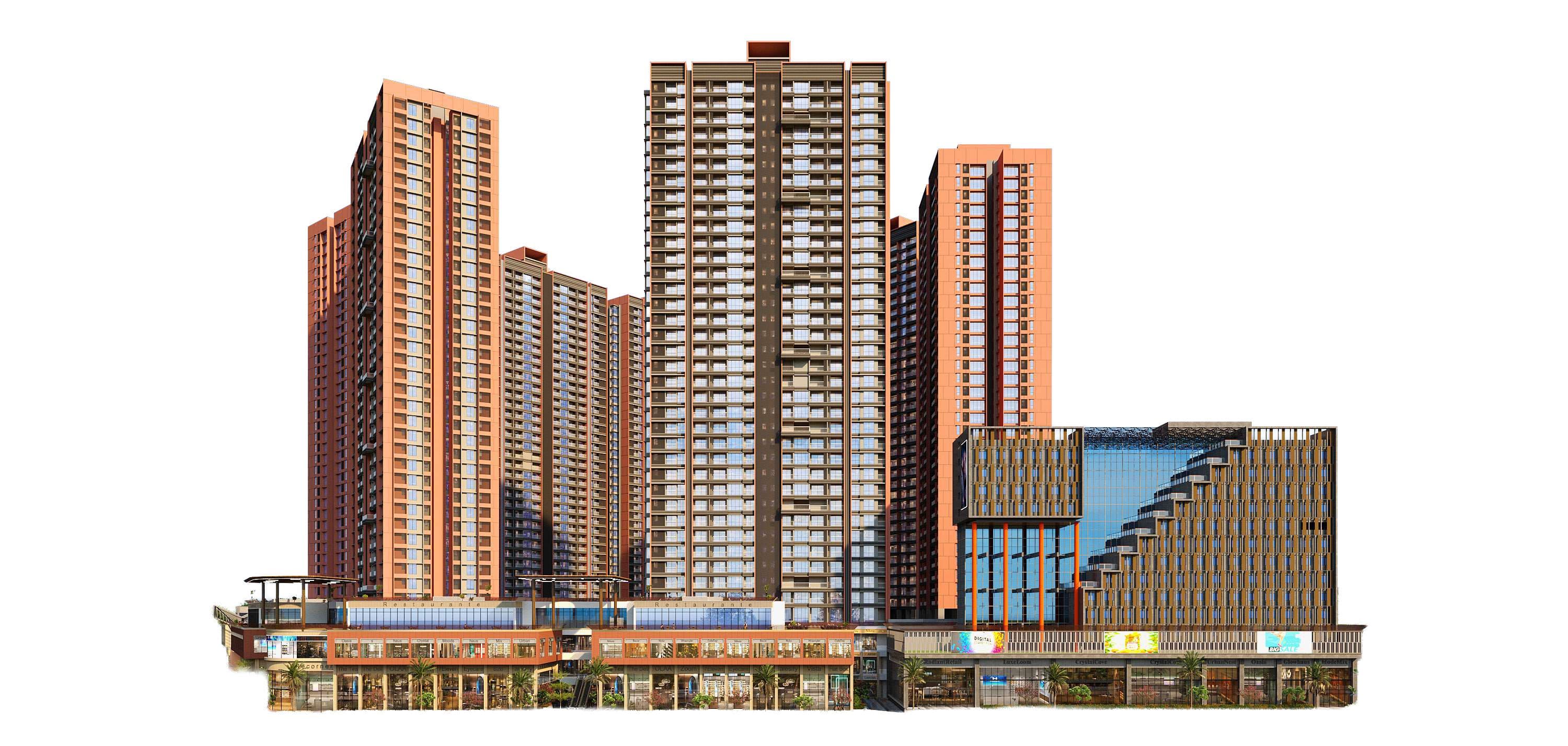 The vibrant high-street view of Yashada Evo Highway High-Street.